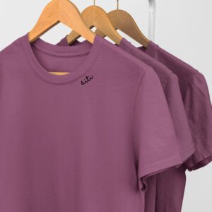 Embroidered Collar Organic Cotton T-shirt "Äiti" (FI)