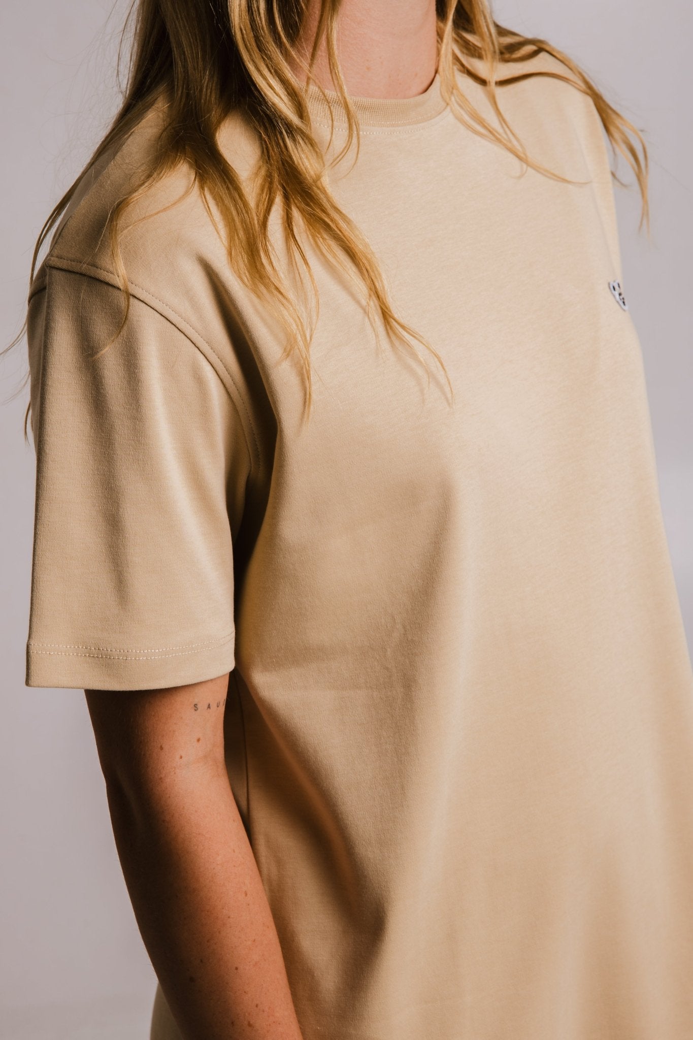 Panda Heavy T-shirt - Light Brown - Image 3