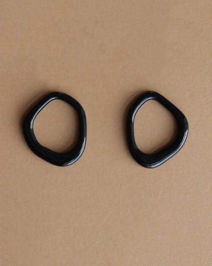 Arp Pearl and Porcelain Hoops - Black - Image 3