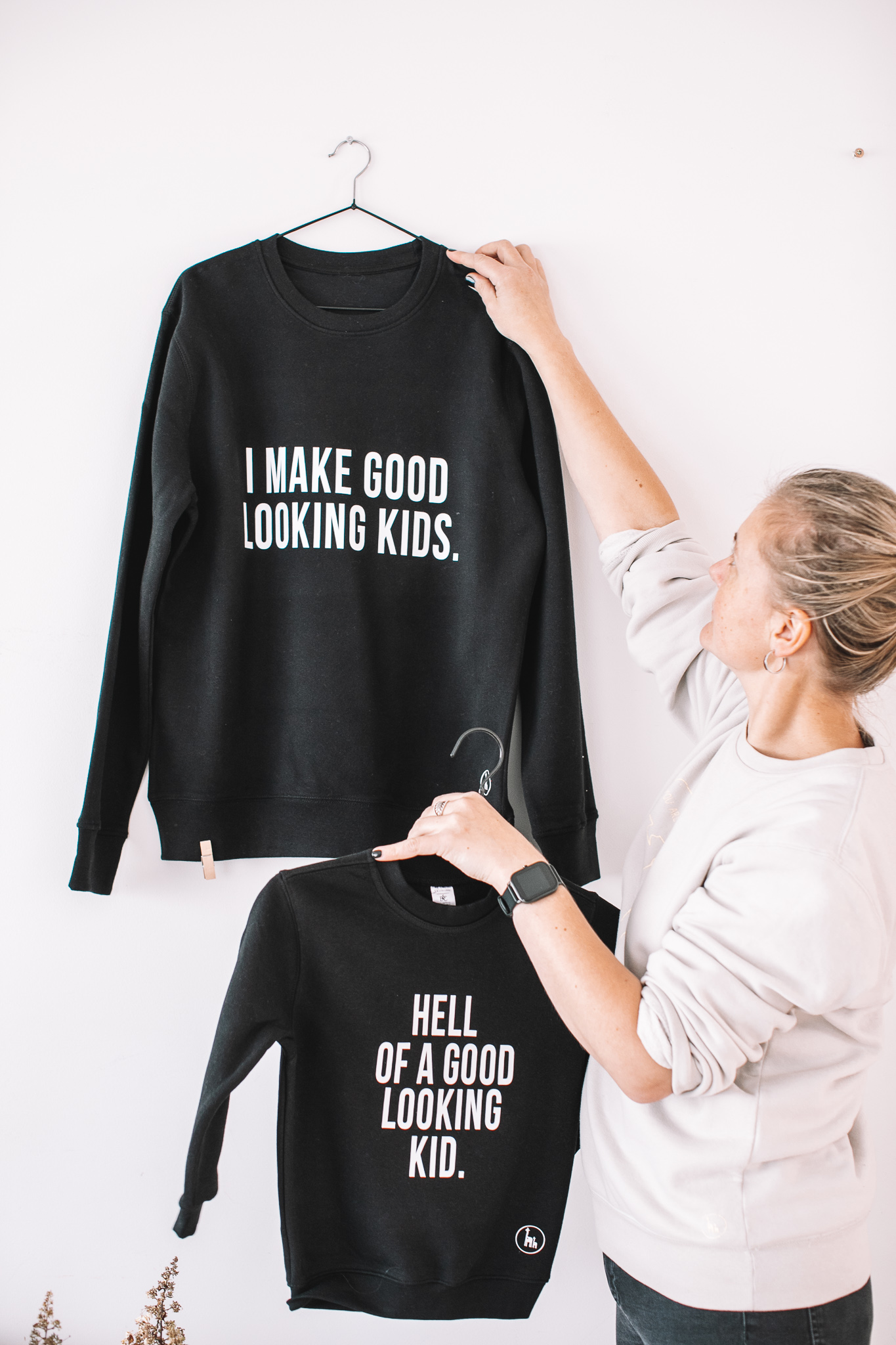 Matching Sweatshirts For Dad and Kid - Black - Image 4
