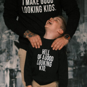 Matching Sweatshirts For Dad and Kid - Black