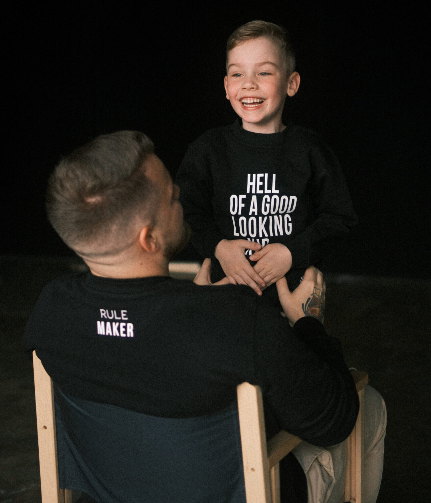 Matching Sweatshirts For Dad and Kid - Black - Image 2