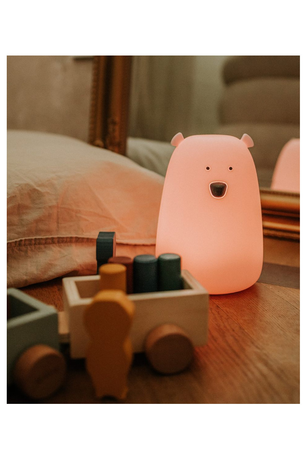 Big Bear Silicone Lamp with Remote - Pink - Image 7