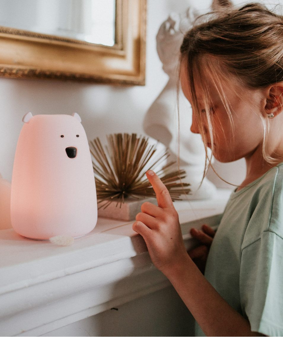 Big Bear Silicone Lamp with Remote - Pink - Image 5