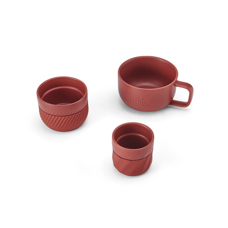 La Cafetière Red Coffee Mugs, 3 pcs - Image 2