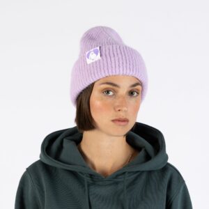Nordicbuddies Moomintroll fluffy knitted beanie lilac colour one size winter hats warm hats