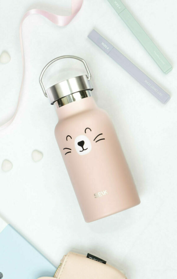 Water Bottle / Thermos – Cat – 350ml Stainless Steel - Image 2