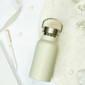 Water Bottle / Thermos – Beige 350ml Stainless Steel